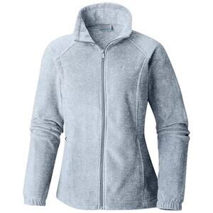 Columbia Benton Springs Fleece Zip Up Jacket light gray women’s small EUC